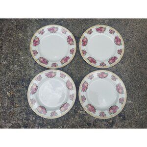 4 Farberware Sydney Roses Fine China Salad Plates